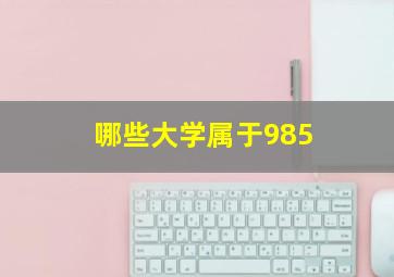 哪些大学属于985